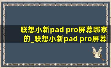 联想小新pad pro屏幕哪家的_联想小新pad pro屏幕表现